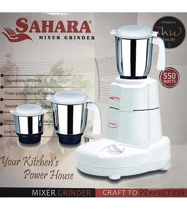 Buy Sahara Inspire 500W 3 In 1 Mixer Grinder with Heavy Motor Online at Best Price