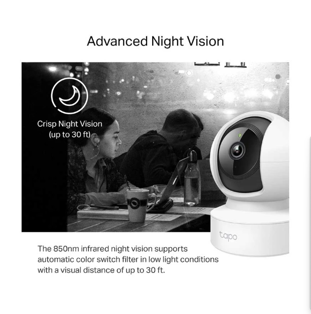 Picture of TP-Link Tapo C212 V3.0 (3.83mm) (3.0MP) Pan/Tilt Wi-Fi Dome IP Camera
