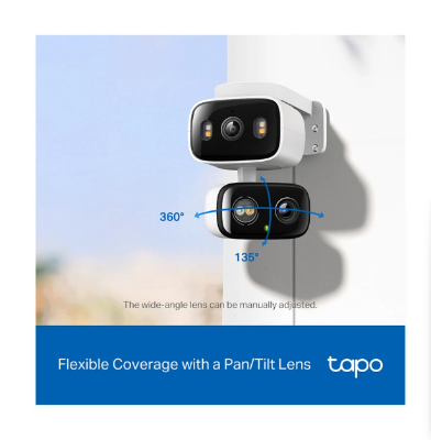 Picture of TP-Link Tapo C246D Indoor/Outdoor Dual Lens Pan/Tilt Home Security Wi-Fi Bullet IP Camera