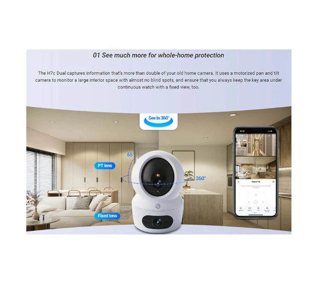 Picture of EZVIZ H7c Dual (2.8mm+6mm) (4.0MP+4.0MP) Wi-Fi Dome IP Camera