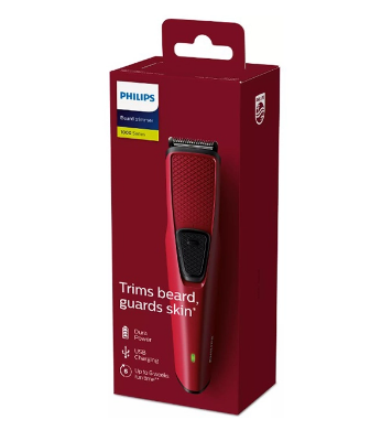 Buy Philips BT1235/15 Trimmer 60 Min Runtime 5 Length Settings Maroon Online at Best Price