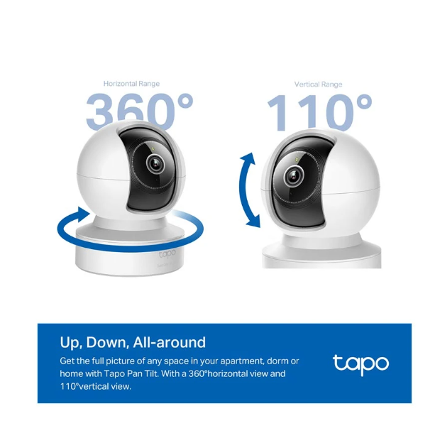 Picture of TP-Link Tapo C232 (4mm) (5.0MP) Pan/Tilt AI Home Security Wi-Fi Dome IP Camera
