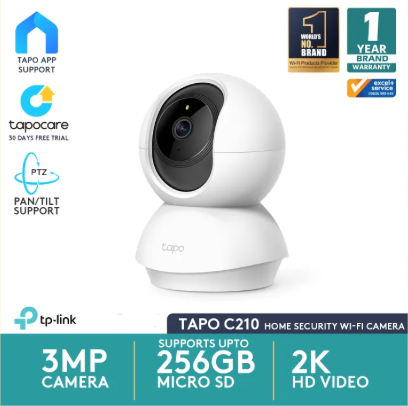 Picture of TP-Link Tapo C210 (4mm) (3.0MP) Pan/Tilt Wi-Fi Dome IP Camera
