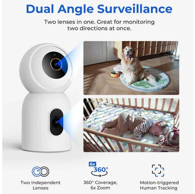Picture of IMILAB C30 Dual 3K+3K White Home Security Dome Wi-Fi IP Camera (EU)