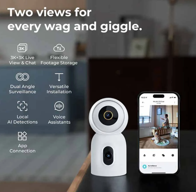 Picture of IMILAB C30 Dual 3K+3K White Home Security Dome Wi-Fi IP Camera (EU)
