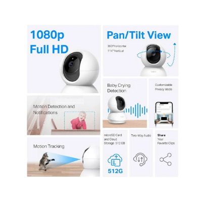 Picture of TP-Link Tapo C200C (4mm) (2.0MP) Pan/Tilt Home Security Wi-Fi Dome IP Camera