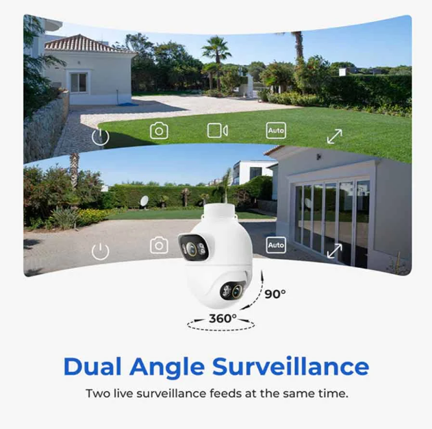 Picture of IMILAB EC6 Dual 3K+3K 360 Degree White Home Security Dome Wi-Fi IP Camera (EU)
