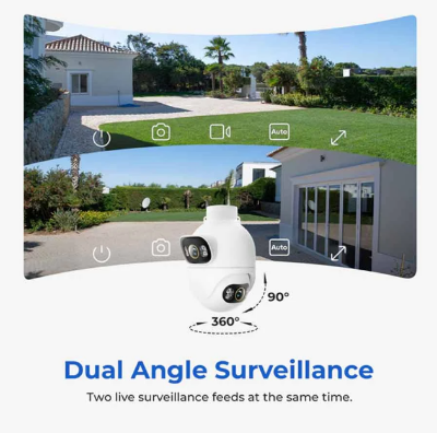 Picture of IMILAB EC6 Dual 3K+3K 360 Degree White Home Security Dome Wi-Fi IP Camera (EU)