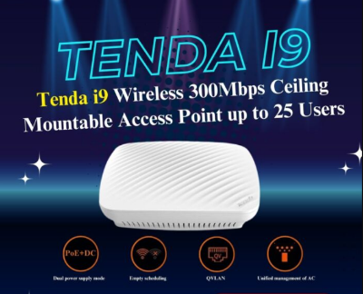 Picture of Tenda I9 300Mbps Indoor Ceiling Wireless WiFi Access Point