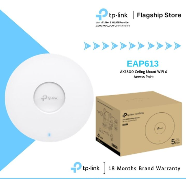 Picture of TP-Link EAP613 AX1800 Wireless Wi-Fi 6 Ceiling Mount Access Point