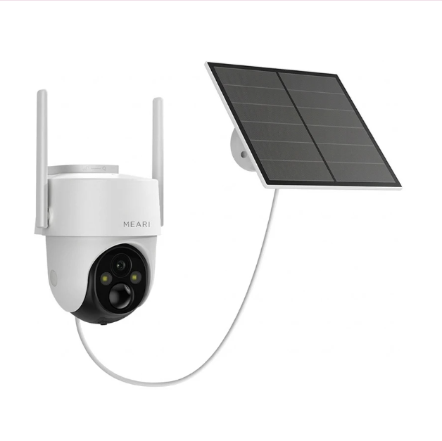 Picture of Meari N2 4mm 3.0MP Wi-Fi PTZ Smart Dome IP Camera With Solar Panel