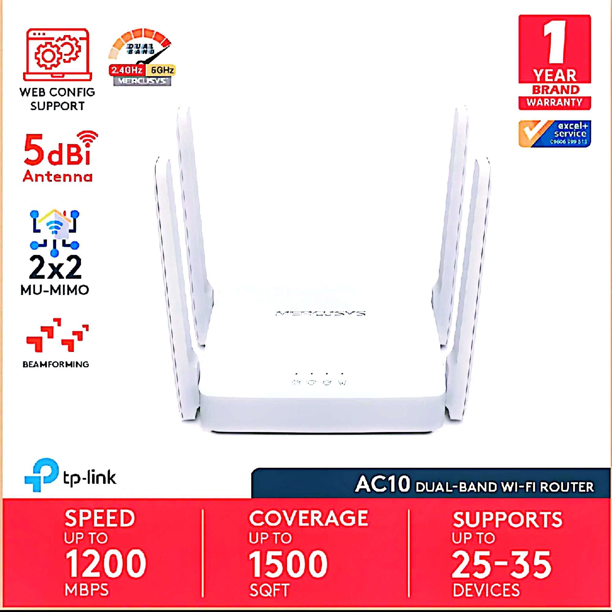 Picture of MERCUSYS AC10 AC1200 Mbps Ethernet Dual-Band Wi-Fi Router