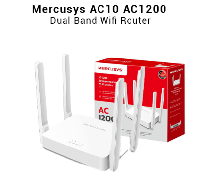 Picture of MERCUSYS AC10 AC1200 Mbps Ethernet Dual-Band Wi-Fi Router