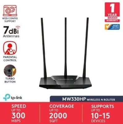 Picture of MERCUSYS MW330HP 300Mbps High Power Wireless N Router (3 Antenna)