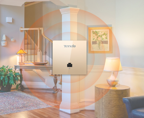 Picture of Tenda W12 AC1200 Mbps Wireless Dual Band Gigabit White In-Wall Access Point