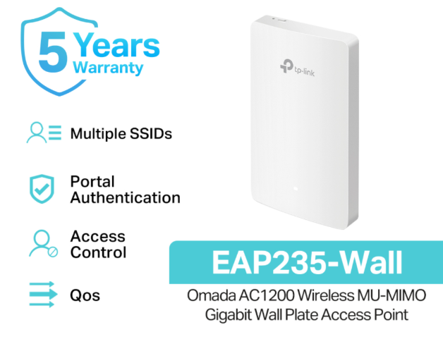 Picture of TP-Link EAP235-Wall OMADA AC1200 Wireless Gigabit Wall Plate Access Point