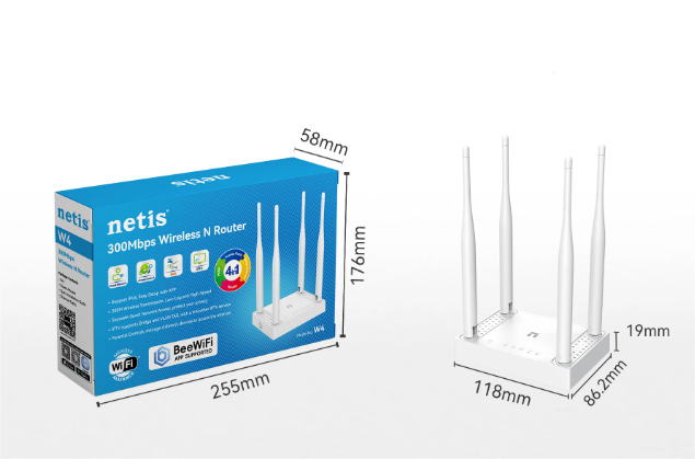 Picture of Netis W4 300 Mbps Ethernet Single-Band Wi-Fi Router