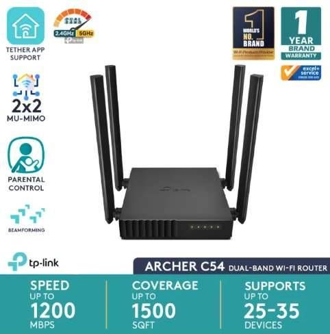 Picture of TP-Link Archer C54 Ethernet Dual-Band AC1200 Mbps Wi-Fi Router