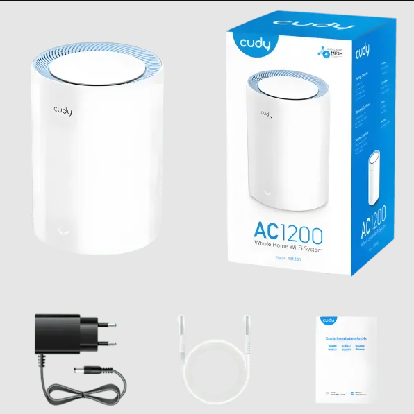Picture of Cudy M1200 AC1200 Mbps Ethernet Dual-Band Mesh Wi-Fi 5 System (1-Pack)