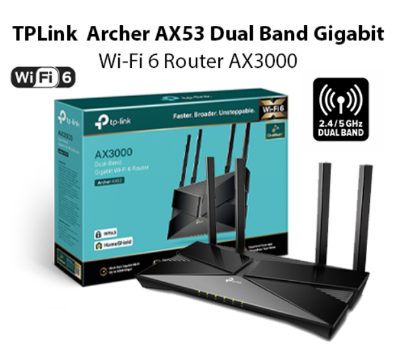Picture of TP-Link Archer AX53 V1 AX3000 Mbps Gigabit Dual-Band Wi-Fi 6 Router