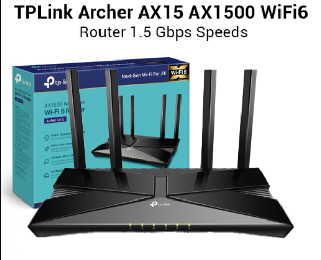 Picture of TP-Link Archer AX15 AX1500 Mbps Gigabit Dual-Band Wi-Fi 6 Router