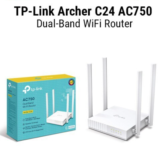Picture of TP-Link Archer C24 AC750 Mbps Dual-Band Wi-Fi Router