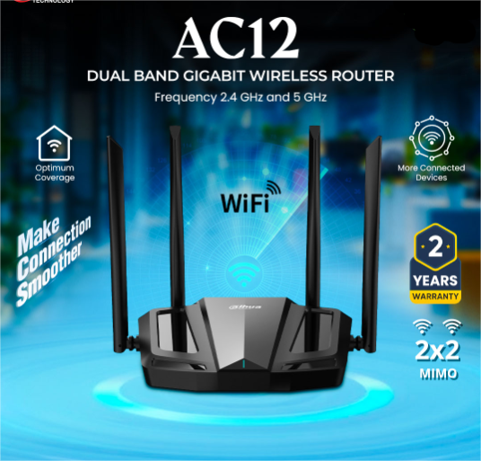 Picture of Dahua DH-AC12 AC1200 Mbps Gigabit Dual-Band Wi-Fi Router