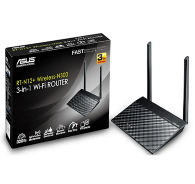Picture of ASUS RT-N12+ 300 Mbps Ethernet Single-Band Wi-Fi Router