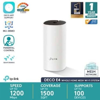 Picture of TP-Link Deco E4 AC1200 Whole Home Mesh Wi-Fi System (1-Pack)