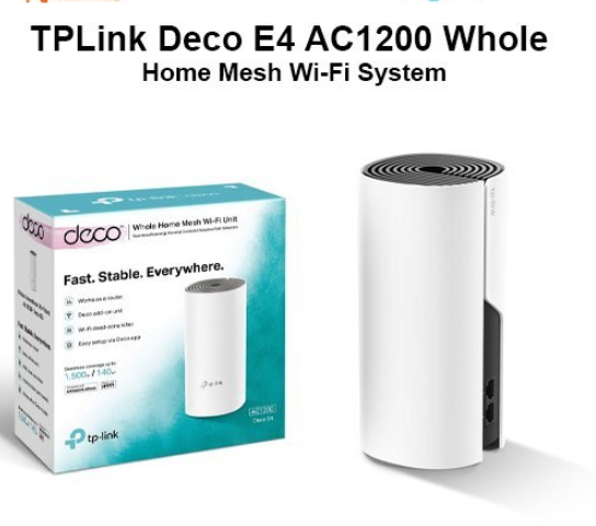 Picture of TP-Link Deco E4 AC1200 Whole Home Mesh Wi-Fi System (1-Pack)