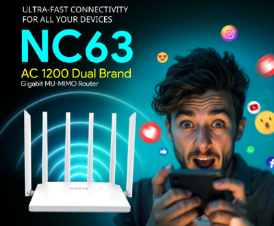 Picture of Netis NC63 AC1200 Mbps Gigabit Dual-Band Wi-Fi 5 Router