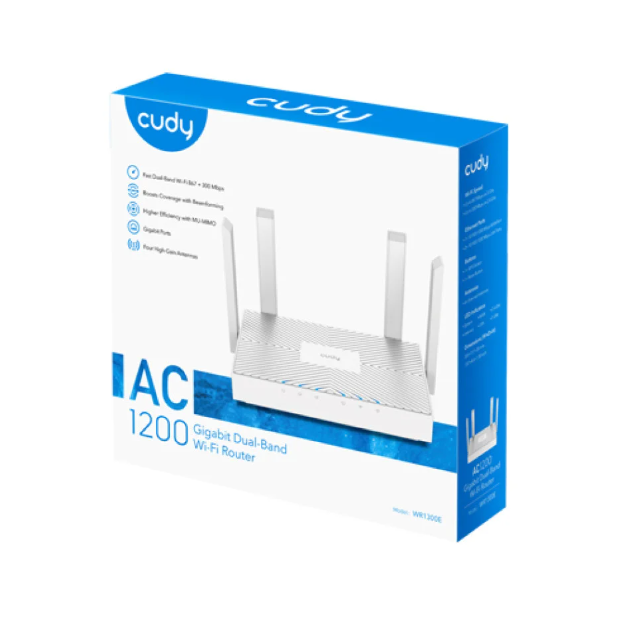 Picture of Cudy WR1300E AC1200 Mbps Gigabit Dual-Band Wi-Fi 5 Network Router