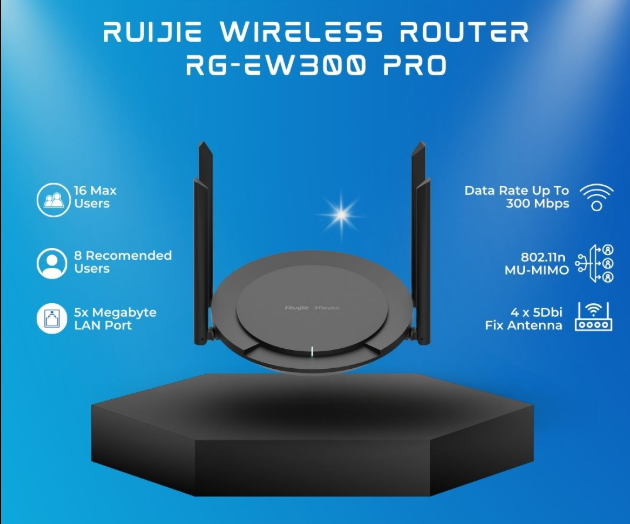 Picture of Ruijie RG-EW300 PRO 300 Mbps Wi-Fi 4 Wireless Smart Router