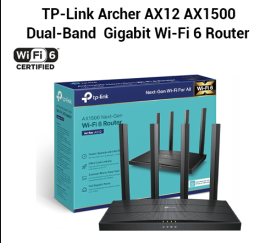 Picture of TP-Link Archer AX12 AX1500 Mbps Gigabit Dual-Band Wi-Fi 6 Router