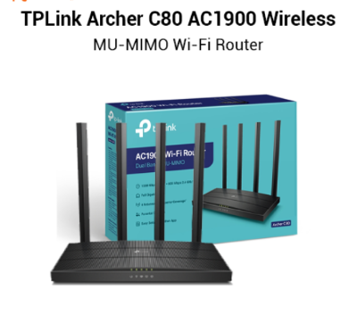 Picture of TP-Link Archer C80 AC1900 Mbps Gigabit Dual-Band Wi-Fi Router