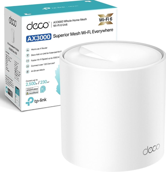 Picture of TP-Link Deco X50 AX3000 Mbps Gigabit Dual-Band Wi-Fi 6 System Network Router (1-Pack)
