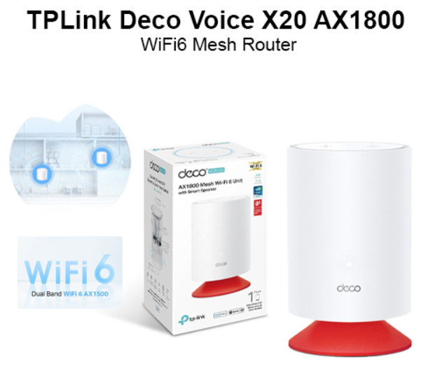 Picture of TP-Link Deco X20 AX1800 Mbps Gigabit Dual-Band Mesh Wi-Fi 6 System (1-Pack)