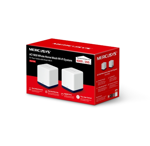 Picture of MERCUSYS HALO H50G AC1900 Mbps Gigabit Dual-Band Wi-Fi 5 Mesh Router (2-Pack)