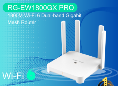 Picture of Ruijie RG-EW1800GX PRO 1800 Mbps Gigabit Dual-Band Mesh Wi-Fi 6 Router