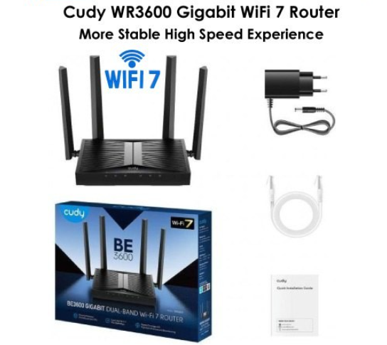 Picture of Cudy WR3600 BE3600 Mbps Gigabit Dual-Band Wi-Fi 7 Network Router