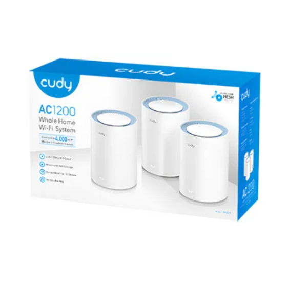 Picture of Cudy M1200 AC1200 Mbps Ethernet Dual-Band Mesh Wi-Fi 5 System (3-Pack)