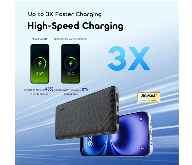 Picture of Oraimo PowerFlow B11 10000mAh 15W Black Power Bank