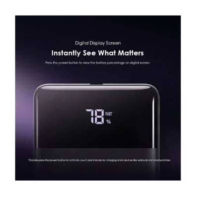 Picture of Oraimo TOAst 22.5 Byte 10000mAh 22.5W Speed Black Power Bank with Digital Display