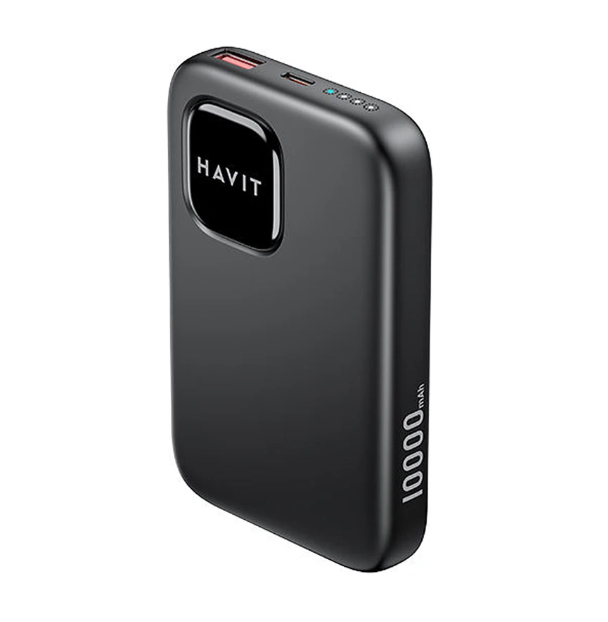 Picture of Havit PB31 10000mAh Black+Gray 22.5W Power Bank with LED Indicator