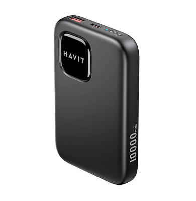 Picture of Havit PB31 10000mAh Black+Gray 22.5W Power Bank with LED Indicator
