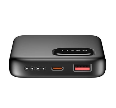 Picture of Havit PB31 10000mAh Black+Gray 22.5W Power Bank with LED Indicator