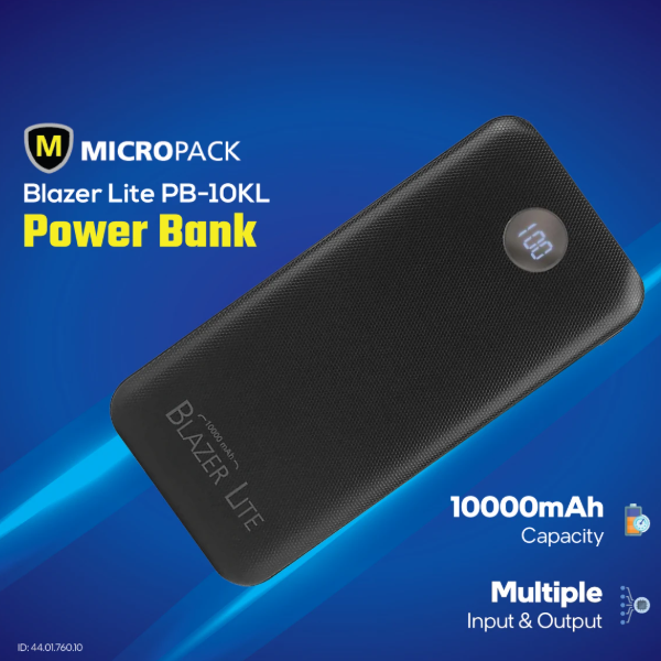 Picture of Micropack Blazer Lite PB-10KL Black Power Bank (10000mAh)