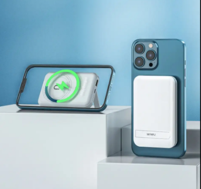 Picture of WiWU Snap Cube 10000mAh White 22.5W MagSafe Qi Wireless Power Bank