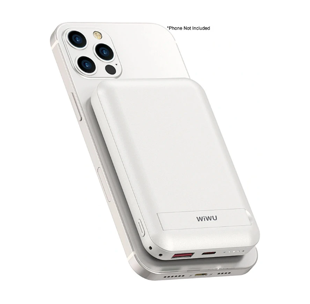 Picture of WiWU Snap Cube 10000mAh White 22.5W MagSafe Qi Wireless Power Bank