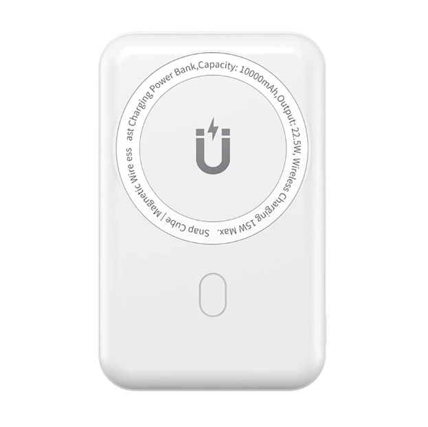 Picture of WiWU Snap Cube 10000mAh White 22.5W MagSafe Qi Wireless Power Bank